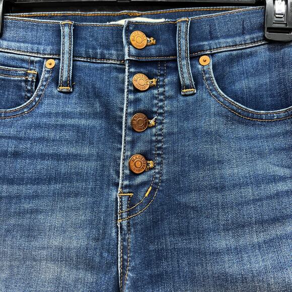 Madewell Jeans Women's 25 (2) Blue 10" High Rise Skinny Crop Button Fly Normcore - Picture 2 of 13